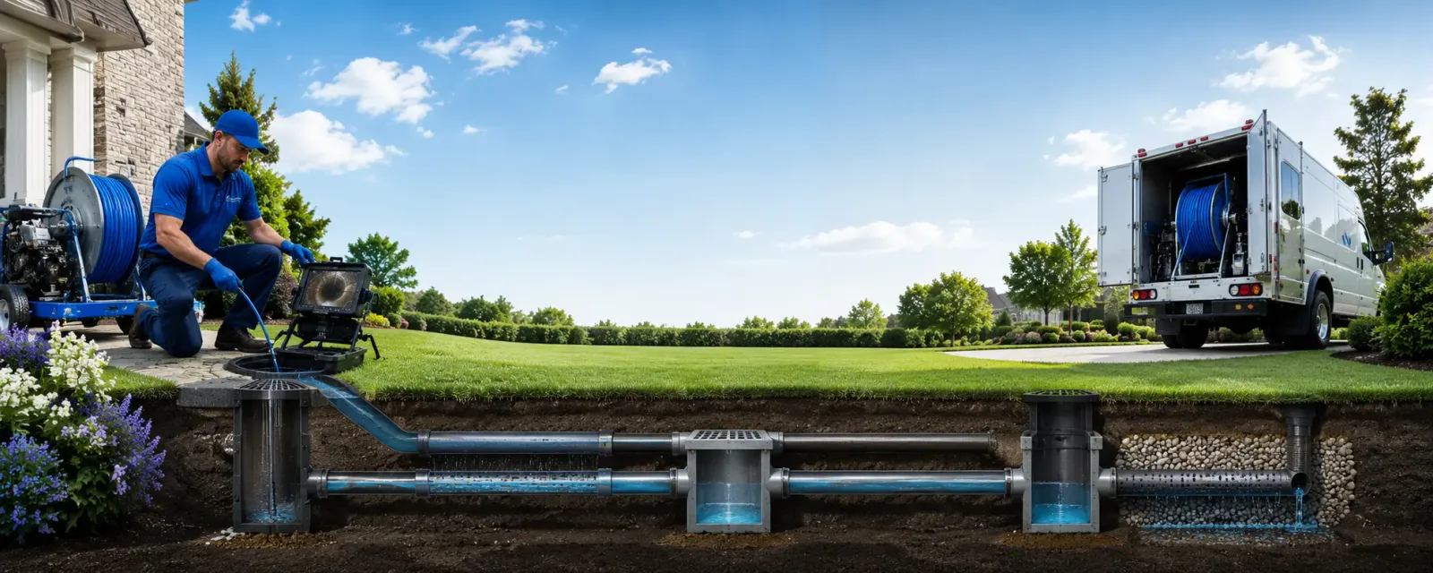 Outdoor drain cleaning information for Winthrop, NY